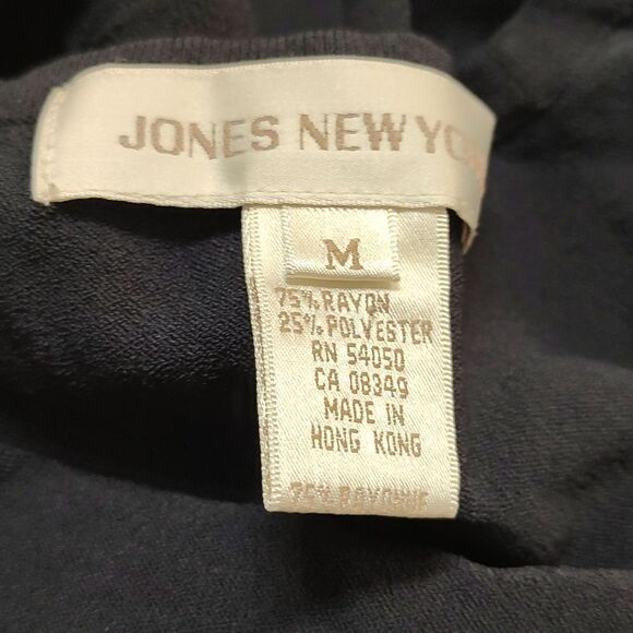 Jones New York navy fitted sleeveless sweater Sz M - Picture 5 of 5